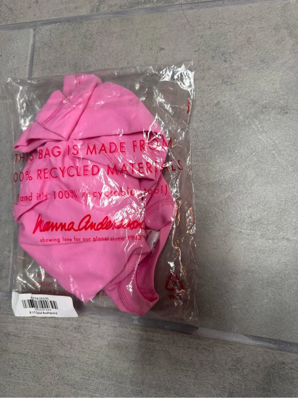 Hanna Andersson Pink Long-Sleeve Rashguard